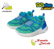 Chlapčenské svietiace vodeodolné tenisky DD Step Modrozelené F61-528B