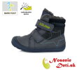 Chlapčenské zimné barefoot topánky DD Step Tmavomodré s hviezdou 073-688A. Vhodné na normálne/široké chodidlá. Topánky majú vodoodpudivú úpravu. 