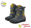 Detská zimná obuv chlapčenské kožené čižmy DD Step Šedomodré Surfista 023-406A