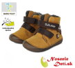 Detské chlapčenské zimné barefoot topánky DD Step Horčicové Pavúčik 070-111A