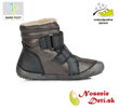 Dievčenské zimné barefoot topánky čižmy DD Step Šedostrieborné Srdiečka 063-829A
