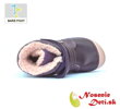 Dievčenské zimné barefoot topánky čižmy DD Step Violet Kvietky 063-580A