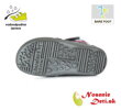 Dievčenské zimné barefoot topánky čižmy DD Step Šedé Kvietky 063-710A