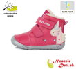 Dievčenské zimné barefoot topánky DD Step Ružová Jednorožec 070-328A