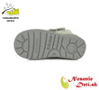 Dievčenské zimné kožené topánky čižmy DD Step Silver Ruže 071-887B