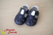 Topánky na prvé kroky barefoot sandálky Freycoo Larry Modré