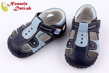 Barefoot topánky na prvé kroky sandálky Freycoo Baby Luke Modré