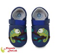 Detské kožené capačky DD Step Modré Chameleón