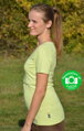 Tričko na dojčenie Katarína krátky rukáv Svetlozelené s krátkym predným dielom