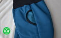 Detské softshellové nohavice s nápletom Petrolejové , detail predných vreciek