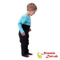 Detské turistické softshellové nezateplené nohavice Jožánek Čierne