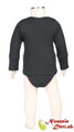 Merino pre deti Body/Tričko Manymonths Foggy Black