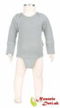 Merino pre deti Body/Tričko Manymonths Bright Silver