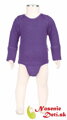 Detské merino vlnené Body Tričko Manymonths Dusty Grape