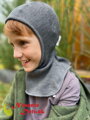 Merino vlnená kukla pre deti Manymonths Elephant Grey
