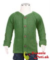 Detský merino sveter cardigan Manymonths Jade Green