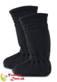 Merino Manymonths Winter Foggy Black vysoké detské capačky