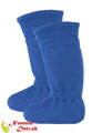 Merino vlnené vysoké capačky pre deti Manymonths Winter Classic Blue