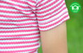 Detské funkčné oblečenie tričko Moira proti poteniu Jahodový pruh