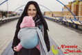 Ring Sling Storchenwiege - Leo Duet Tyrkys Šedá