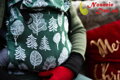 Rischino Flexi XCross Biely les Tmavozelený detský ergonomický nosič od veku 5 mesiacov do 3 rokov