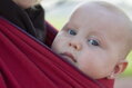 Baby šatka Storchenwiege Leo červený