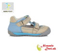Barefoot chlapecké letní sandály Světle šedé D.D. Step 070-761A