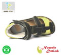 Chlapčenské barefoot sandále s pevnou pätou Khaki DD Step 076-382E