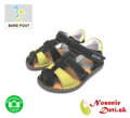 Chlapčenské barefoot sandále s pevnou pätou Khaki DD Step 076-382E