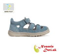 Chlapecké kožené barefoot sandály s pevnou patou Světle modré D.D. Step 077-41565A