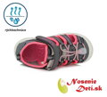 Dievčenské detské športové sandále DD Step Šedoružové JAC65-257D