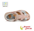 Dievčenské barefoot sandále s pevnou pätou Ružové DD Step 076-382B