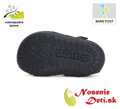 Dětské barefoot plátěnky D.D. Step Tmavě modré Letadlo C070-41195