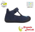 Dětské barefoot plátěnky D.D. Step Tmavě modré Letadlo C070-41195