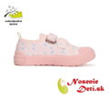 Dievčenské letné plátenky D. D. Step Baby Pink Kvietky CSG-41841A