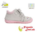 Dívčí barefoot plátěnky D.D. Step Light Grey Jednorožec C070-41709B