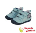 Barefoot alternatíva chlapčenská jarná jesenná členková obuv DD Step Mint Sky BlueTriceratops 015-372B