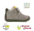 Barefoot detská kožená prechodná obuv DD Step Grey Khaki Krokodíl 070-316A