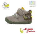 Barefoot dětská kotníková obuv DD Step Grey Khaki Krokodýl 070-316A