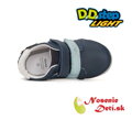 Chlapčenské blikajúce kožené topánky D.D. Step Tmavomodré Drak 050-41140A