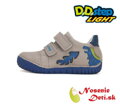 Chlapčenské blikajúce kožené topánky D.D. Step Šedé Drak 050-41140B
