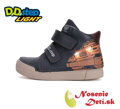 Chlapčenské blikajúce svietiace členkové topánky D. D. Step Royal Blue 068-52151A