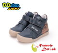 Chlapčenské blikajúce svietiace členkové topánky D. D. Step Royal Blue 068-52151A