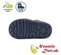 Chlapčenské zateplené kožené topánky D.D. Step Dark Grey Autíčko 071-52771B
