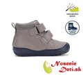 Chlapčenské zateplené kožené topánky D.D. Step Dark Grey Autíčko 071-52771B