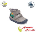 Chlapčenské zateplené kožené topánky D.D. Step Dark Grey Autíčko 071-52771B