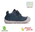 Chlapčenské barefoot kožené prechodné topánky D. D. Step Royal Blue 073-51761A