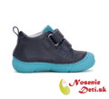 Chlapčenské prechodné kožené topánky D.D. Step Royal Blue Krokodíl 082-51541