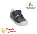 Detské prechodné kožené topánky tenisky D.D. Step Čierne Futbal 049-61886