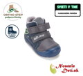 Chlapčenské zateplené kožené topánky D.D. Step Royal Blue Raketa 082-62203